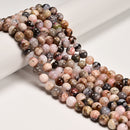 Natural Multi Color Pink Opal Smooth Round Beads 4mm 6mm 8mm 10mm 15.5" Strand