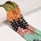 02 Multi-color Gemstone Smooth Cube Shape Beads Size 4mm 15" Strand