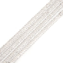 Natural Clear Quartz Smooth Rondelle Beads Size 3x4mm 4x6mm 4x8mm 5x10mm 15.5'' Strand