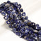 Natural Sodalite Faceted Heart Shape Beads Size 13x14mm 15.5'' Strand