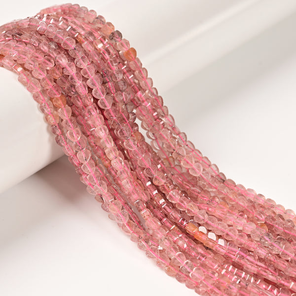 Natural Strawberry Quartz Heart Shape Beads Size 4mm 15.5'' Strand