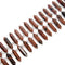 Mahogany Obsidian Top Drill Faceted Double Point Beads Size 8x32mm 15.5'' Strand