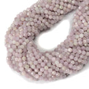 Natural Kunzite Faceted Round Beads Size 5mm 15.5'' Strand
