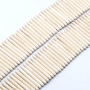 Ivory White Howlite Turquoise Spike Point Beads Size 5x48mm 15.5'' Strand
