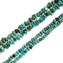 Multi Blue Turquoise Irregular Pebble Nugget Chips 10-13mm 13-16mm 15.5" Strand