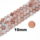 Natural Cotton Candy Agate Smooth Round Beads Size 6mm 8mm 10mm 15.5" Strand