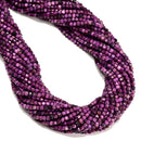 Grade A Natural American Purple Stone Faceted Cube Beads Size 2mm 3mm 15.5'' Std