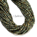 Natural African Turquoise Heishi Disc Beads Size 1.5x4mm 1.5x6mm 15" Strand