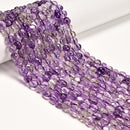 Natural Amethyst Pebble Nugget Beads Size 6-7 x 7-8mm 15.5" Strand