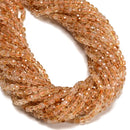 Natural Citrine Faceted Cube Beads Size 4mm 15.5'' Strand