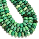 Natural Chrysoprase Faceted Rondelle Beads Size 11x18mm 15.5" Strand