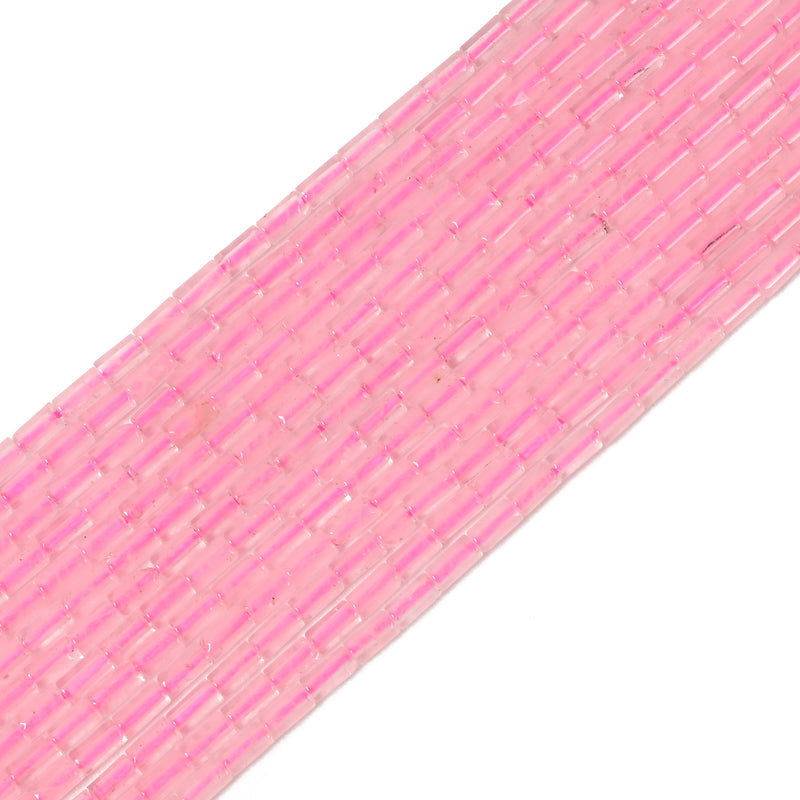 03 Mixed Gemstone Cylinder Tube Shape Beads Size 2x4mm 15'' Strand