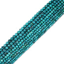 Grade A Natural Blue Turquoise Smooth Round Beads 4-5mm 6-7mm 8mm 15.5'' Strand