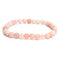 Pink Opal Smooth Round Beaded Bracelet 6mm 8mm 10mm 7.5'' Length 3 PCS Per Set