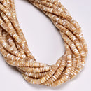 Natural Color Mother of Pearl MOP Shell Heishi Disc Beads 2x4mm 2x6mm 15.5" Strd