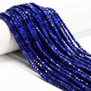 Natural Lapis Faceted Rubik's Cube Beads Size 2mm 3mm 15.5'' Strand