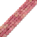 Natural Pink Petrified Rhodonite Heart Shape Beads Size 6mm 15.5'' Strand