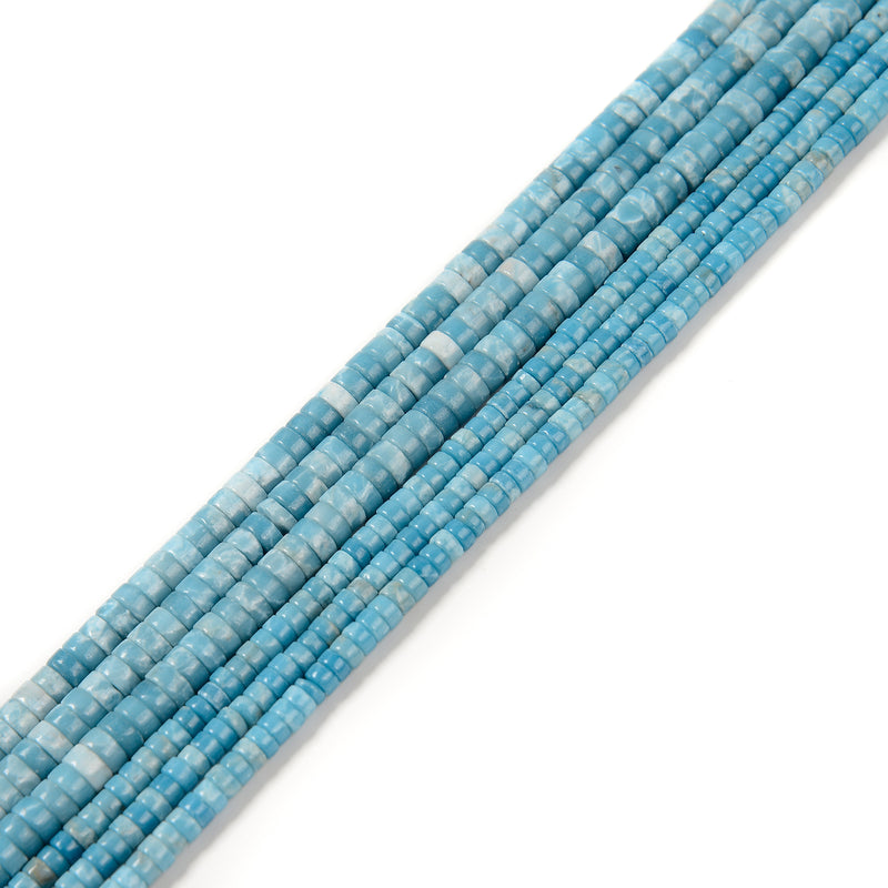 Larimar Quartz Heishi Disc Beads Size 2x4mm 3x6mm 15.5'' Strand