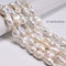 White Fresh Water Pearl Baroque Shape Beads 13-15x18-23mm 15-20x18-28mm 16" Strd