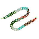 06 Gradient Multi-color Gemstone Faceted Coin Beads Size 6mm 15.5" Strand