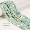 Mixed Gemstone Flat Square Shape Beads Size 9-10mm 15.5" Strand