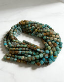 Natural Turquoise Irregular Rectangle Cube Beads Size 10x12mm 15.5'' Strand