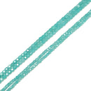 Natural Green Amazonite Faceted Cube Beads Size 2mm 3mm 15.5'' Strand