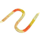 02 Multi-color Gemstone Smooth Rondelle Beads Size 4x6mm 15.5'' Strand
