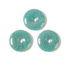 Natural Blue Green Amazonite Donut Circle Pendant Size 30mm Sold by Piece