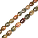 Natural Red Creek Jasper Smooth Oval Beads Size 12x16mm 13x18mm 15.5'' Strand
