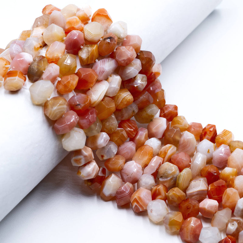 Red Botswana Agate Faceted Nugget Chunk Beads Size 10mm x15-20mm 15.5'' Strand