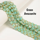 01 Mixed Gemstone Faceted Five-Pointed Star Shape Beads Size 8mm 15'' Strand