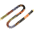 16 Multi-color Gemstone Smooth Cube Shape Beads Size 4mm 15" Strand