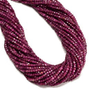 Natural Ruby Faceted Cube Beads Size 3mm 15.5'' Strand