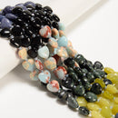 06 Gradient Multi-color Gemstone Smooth Heart Shape Beads Size 12mm 15.5'' Strd