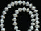 Silver Color Fresh water Pearl with Rhinestone Round Size 8mm 15.5'' Strand