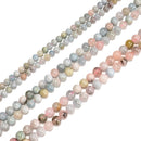 01 Natural Morganite Smooth Round Beads Size 6mm 8mm 9mm 15.5" Strand