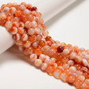Natural Red Stripe Agate Smooth Round Beads Size 10mm 15.5" Strand
