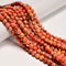 Orange Sea Sediment Jasper Smooth Round Beads Size 6mm 8mm 10mm 15.5'' Strand