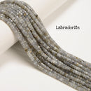 Mixed Gemstone Faceted Rondelle Wheel Beads Size 2x4mm 15'' Strand