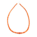 Graduated Natural Orange Spiny Oyster Smooth Rondelle Beads 2-5x4-8mm 16" Strd