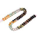 03 Gradient Multi-color Gemstone Faceted Cube Beads Size 6-7mm 15" Strand
