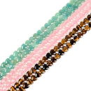 02 Mixed Gemstone Faceted Heart Shape Beads Size 8mm 15'' Strand
