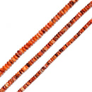 Natural Red Spiny Oyster Smooth Rondelle Beads Size 2x4mm 3x5mm 3x6mm 16" Strand