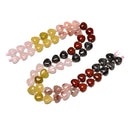 02 Gradient Multi-color Gemstone Smooth Heart Shape Beads Size 12mm 15.5'' Strd