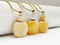 Natural Stone Essential Oil Necklace Flat Bottom Perfume Bottle & Golden Chain