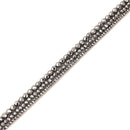 Silver Plated Hematite Hard Cut Faceted Round Beads 2mm 3mm 4mm 15.5" Strand