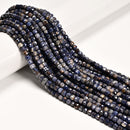 Natural Sapphire Faceted Cube Beads Size 4mm 15.5" Strand