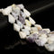 Natural Dendritic White Opal Faceted Drop Beads Size 13x20mm 15.5" Strand