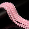 Rose Quartz Color Dyed Jade Faceted Rondelle Beads Size 6x8mm 15.5'' Strand